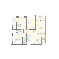 3 BHK Floor Plan at Arkaay Tower Tathawade Pune